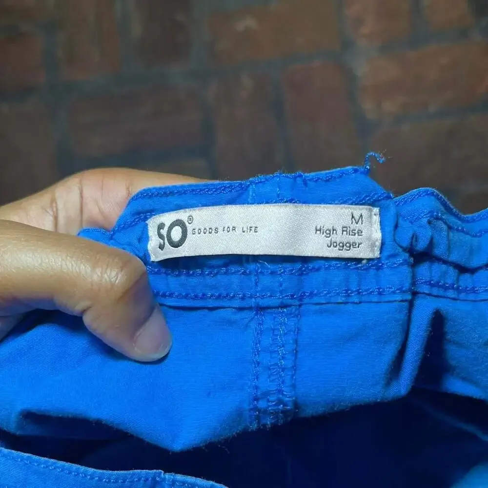 SO Goods For Life Blue High Rise Jogger Pants - Picture 3 of 3
